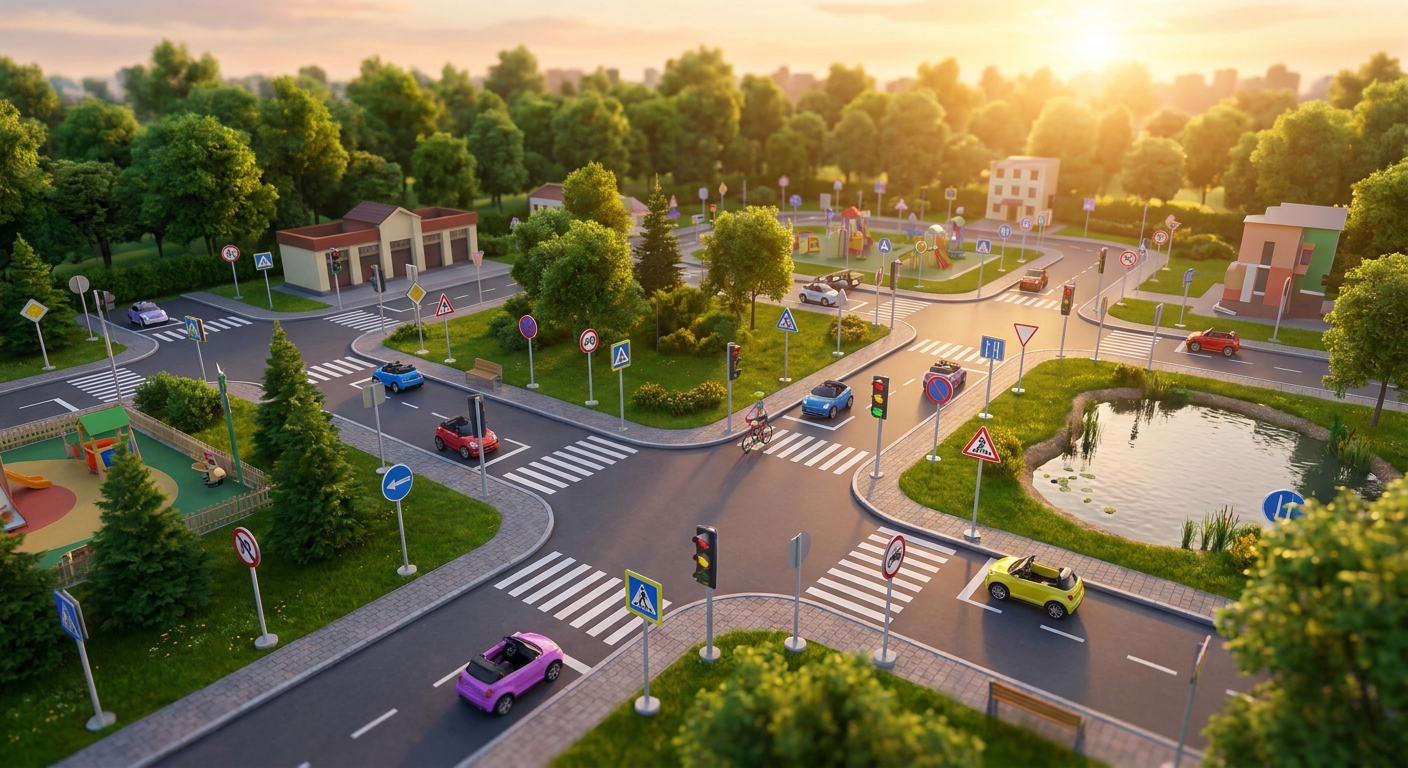 miasteczko ruchu drogowego dla dzieci